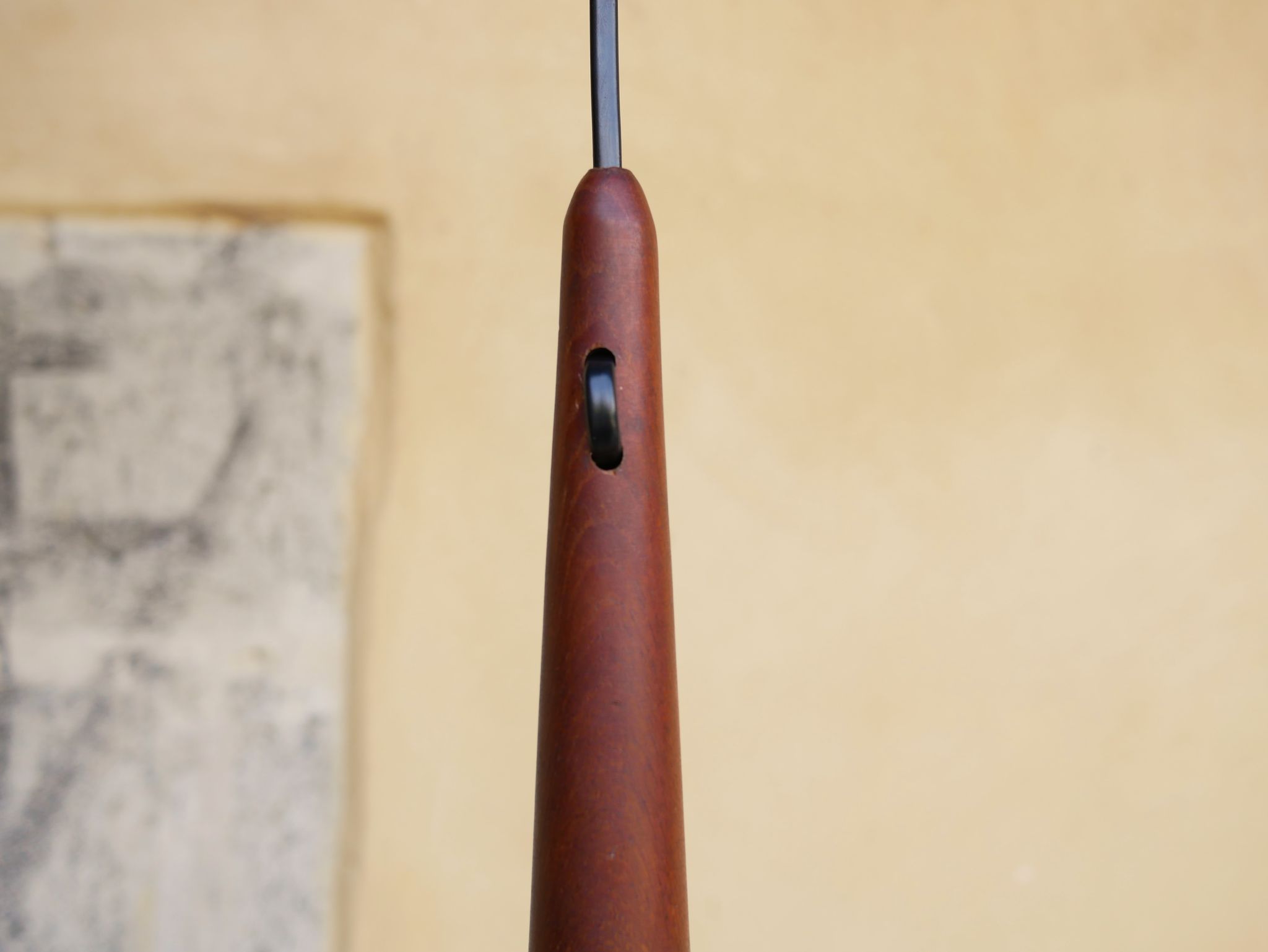 Scandinavian suspension opaline and teak by Uno and 'Sten Kristiansson' for Luxus editions