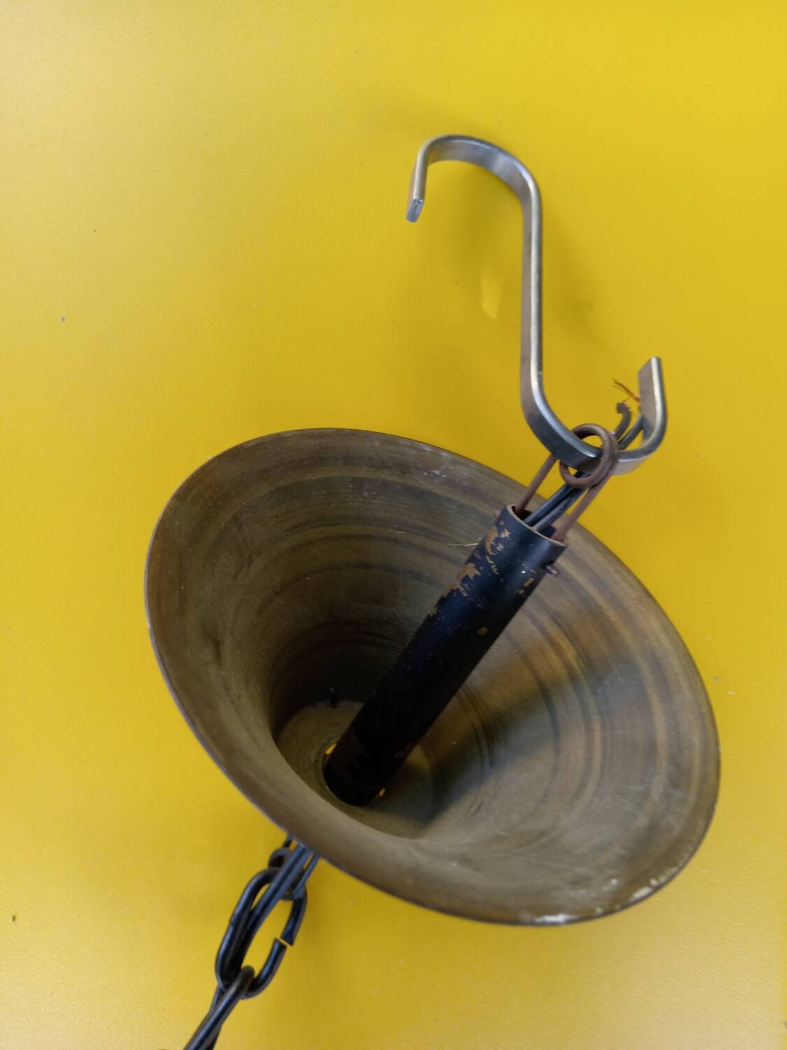 Pair of opaline glass pendant lights