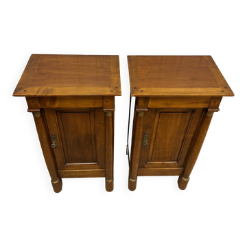Pair of Empire style bedside tables