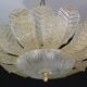 Dubai, Large Size Murano Glass Gold Flush Mount, 1970s