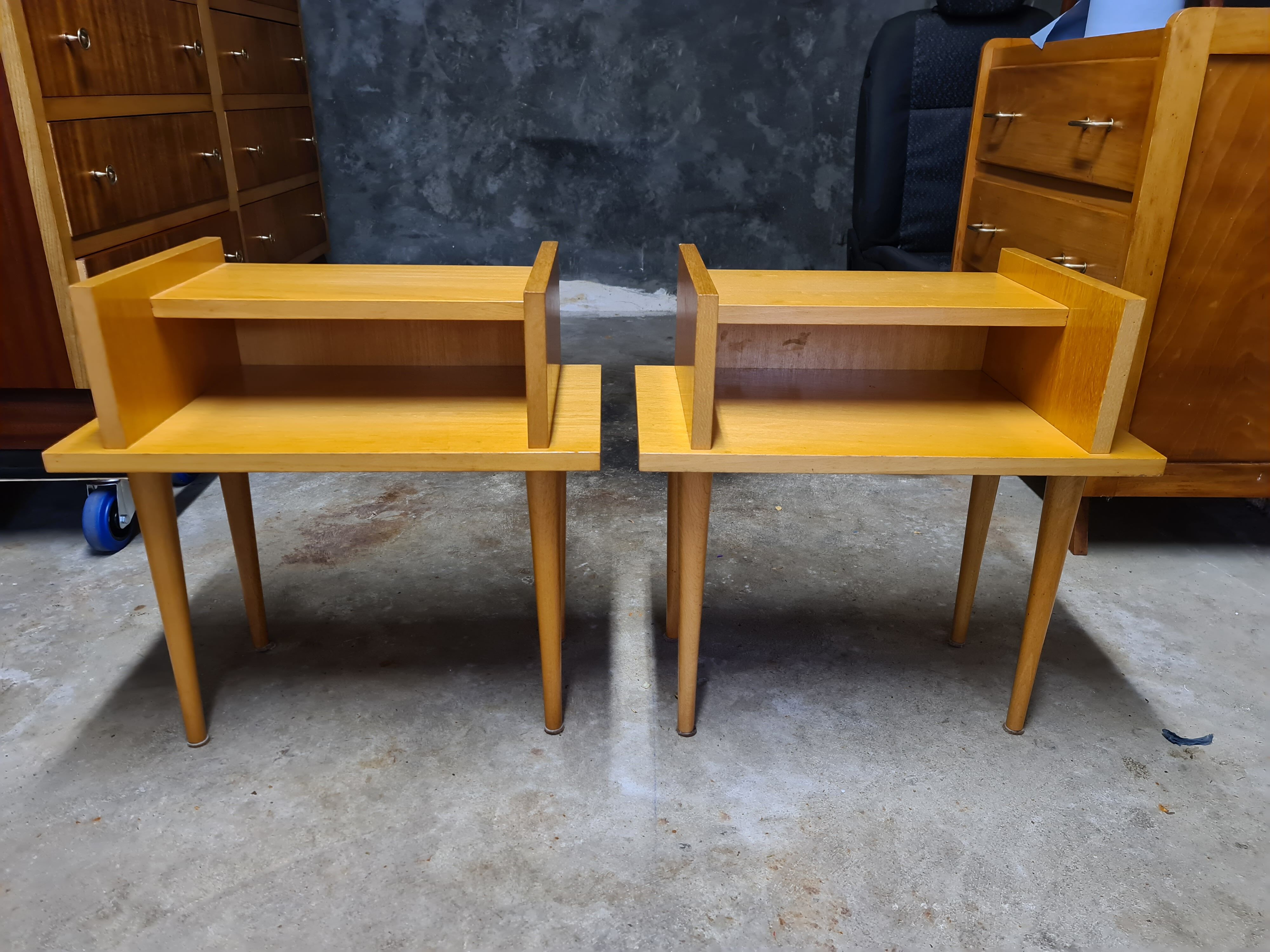 Vintage bedsides pair 1960