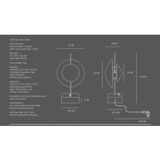 Oxidized metal table lamp, contemporary work.