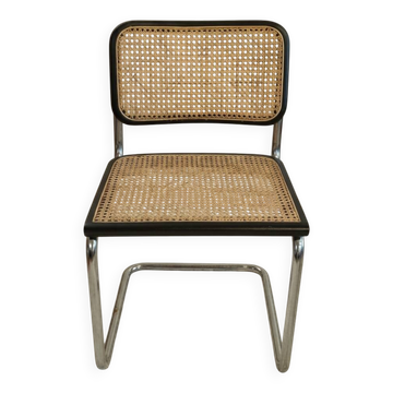 Black Cesca B32 chair by Marcel Breuer, stamped, Italy.
