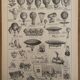 Lithograph engraving on hot air balloons (aerostation) from 1897