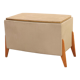 Vintage leatherette stool or laundry basket, 1980s, Czechoslovakia