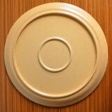 Flat stoneware serving dish