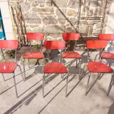 Red formica chairs