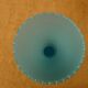 Vase in blue opaline scalloped neck vintage 70's