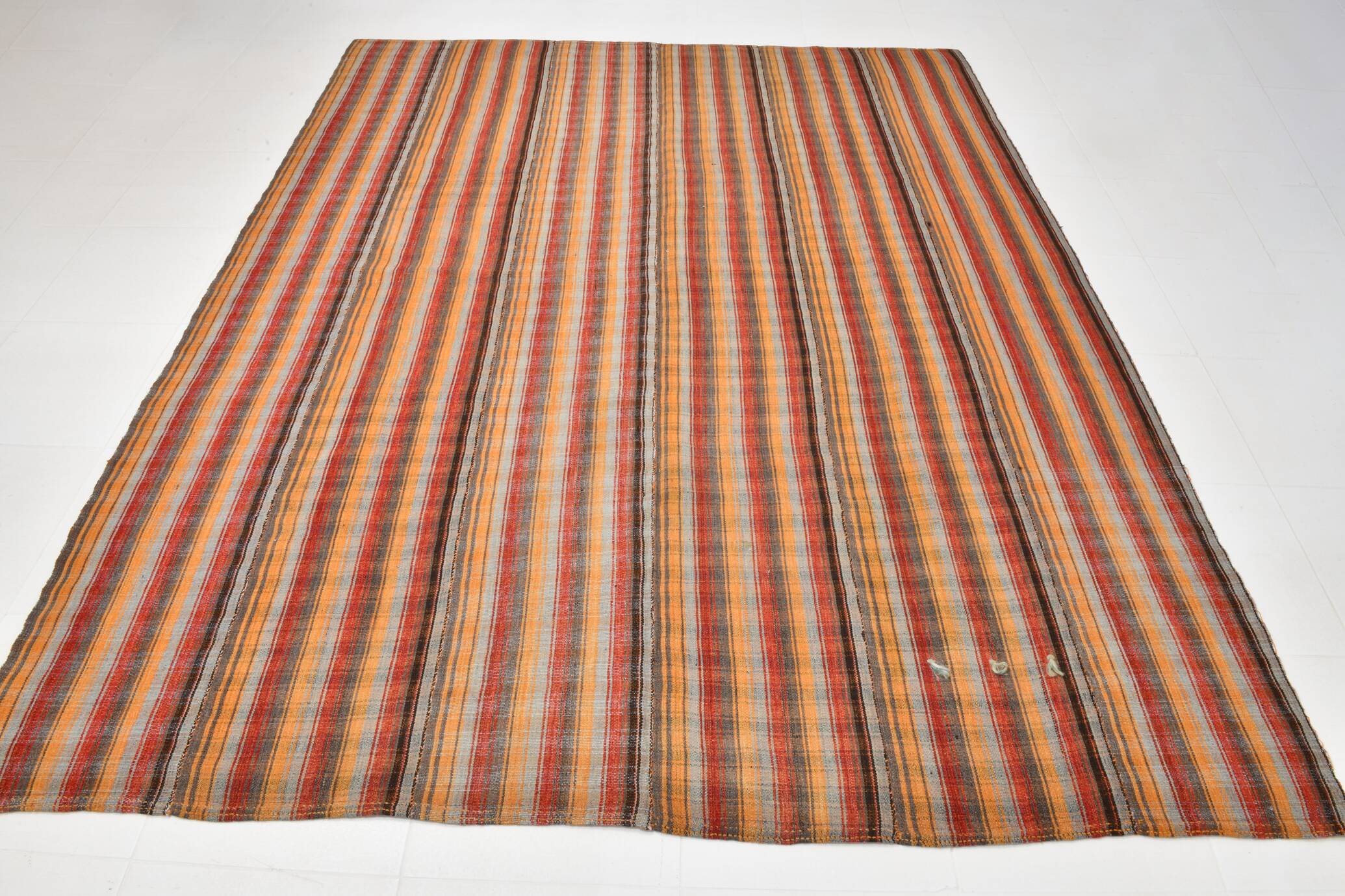 Red & Orange Bohemian Kilim Rug, 223x277Cm