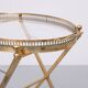 small Brass folding serving tray table 1970 France