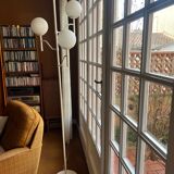 White floor lamp from the 1960s by Monix Editions.