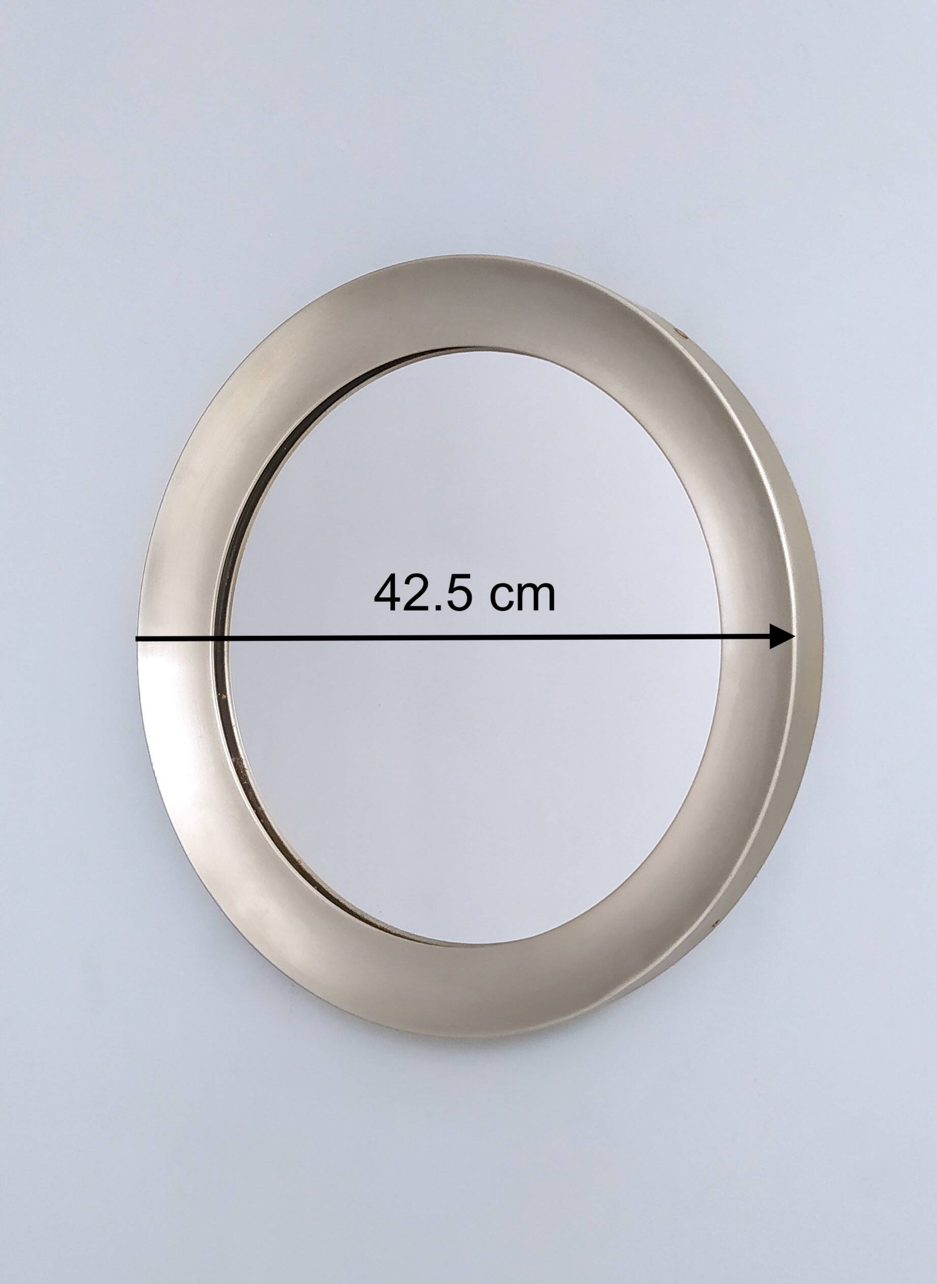 Round Narciso Mirror with Steel Frame by S. Mazza for Artemide, Italy