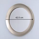 Round Narciso Mirror with Steel Frame by S. Mazza for Artemide, Italy