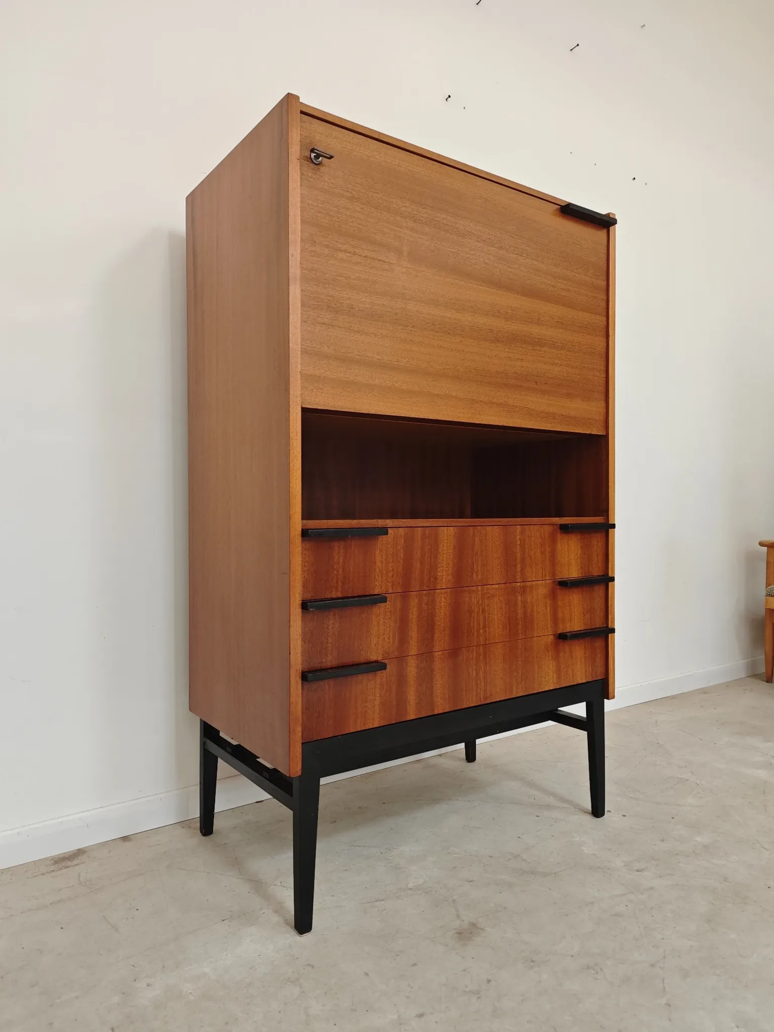 Wooden secretary by Frantisek Mezulanik for Up Zavody