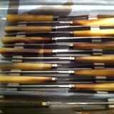 Ancient knives, sleeve horned inox blades