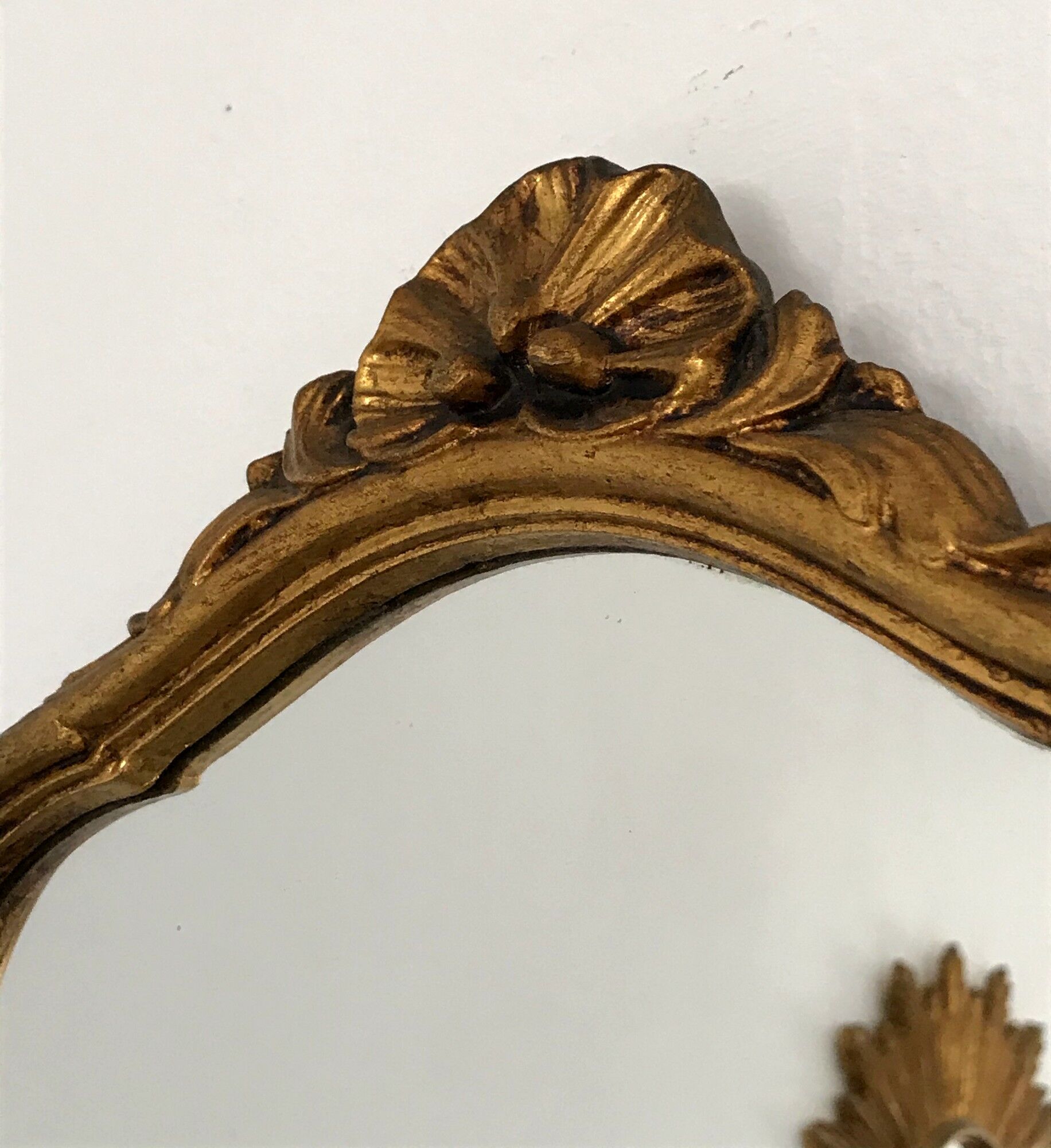 Vintage gilded wood mirror