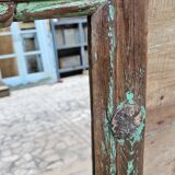 Old Art Deco mirror in Burmese teak