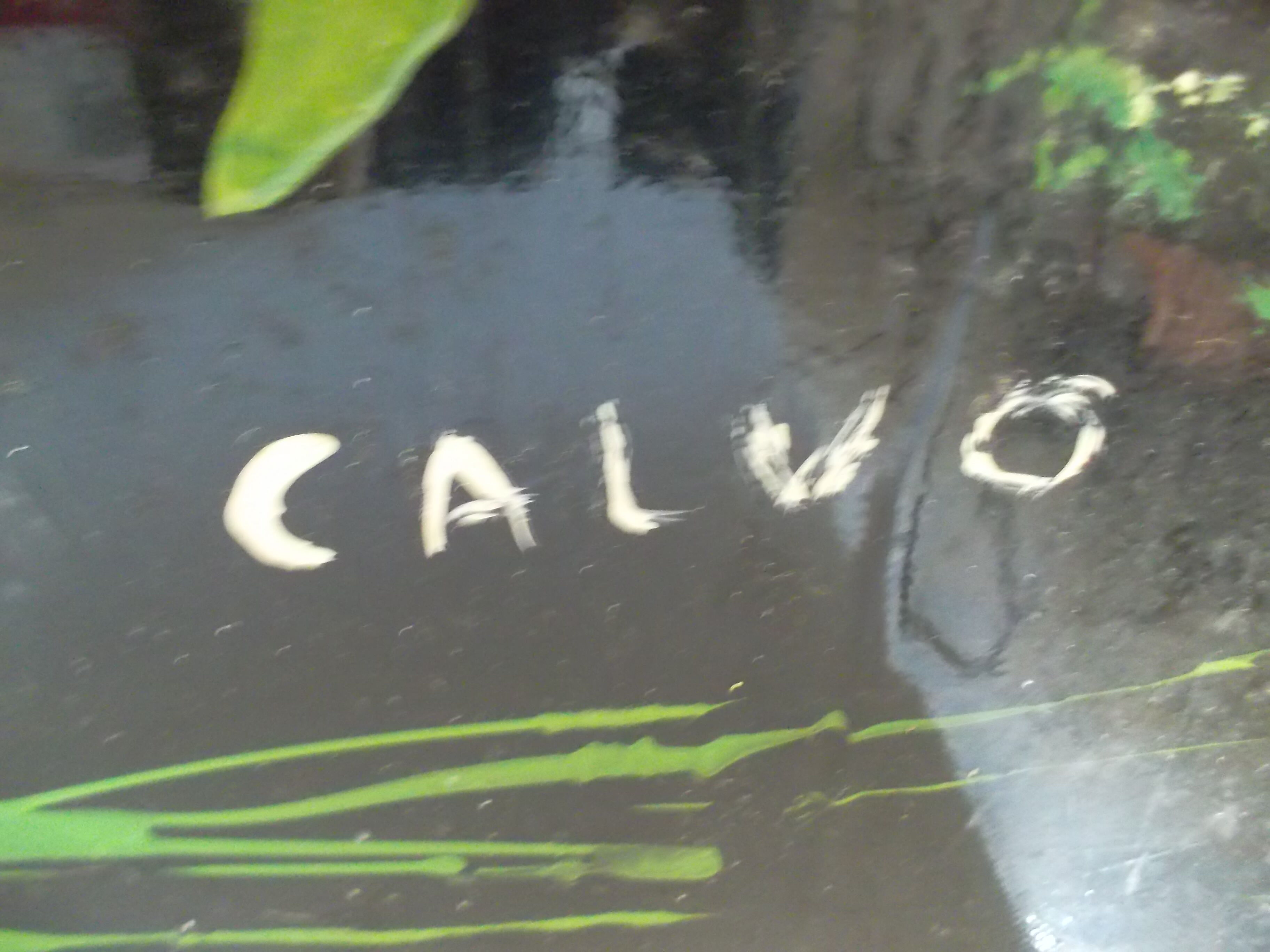 Vintage painting sign Calvo