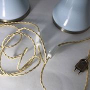 Vistosi Murano Lamp Vintage 70 Italy x2
