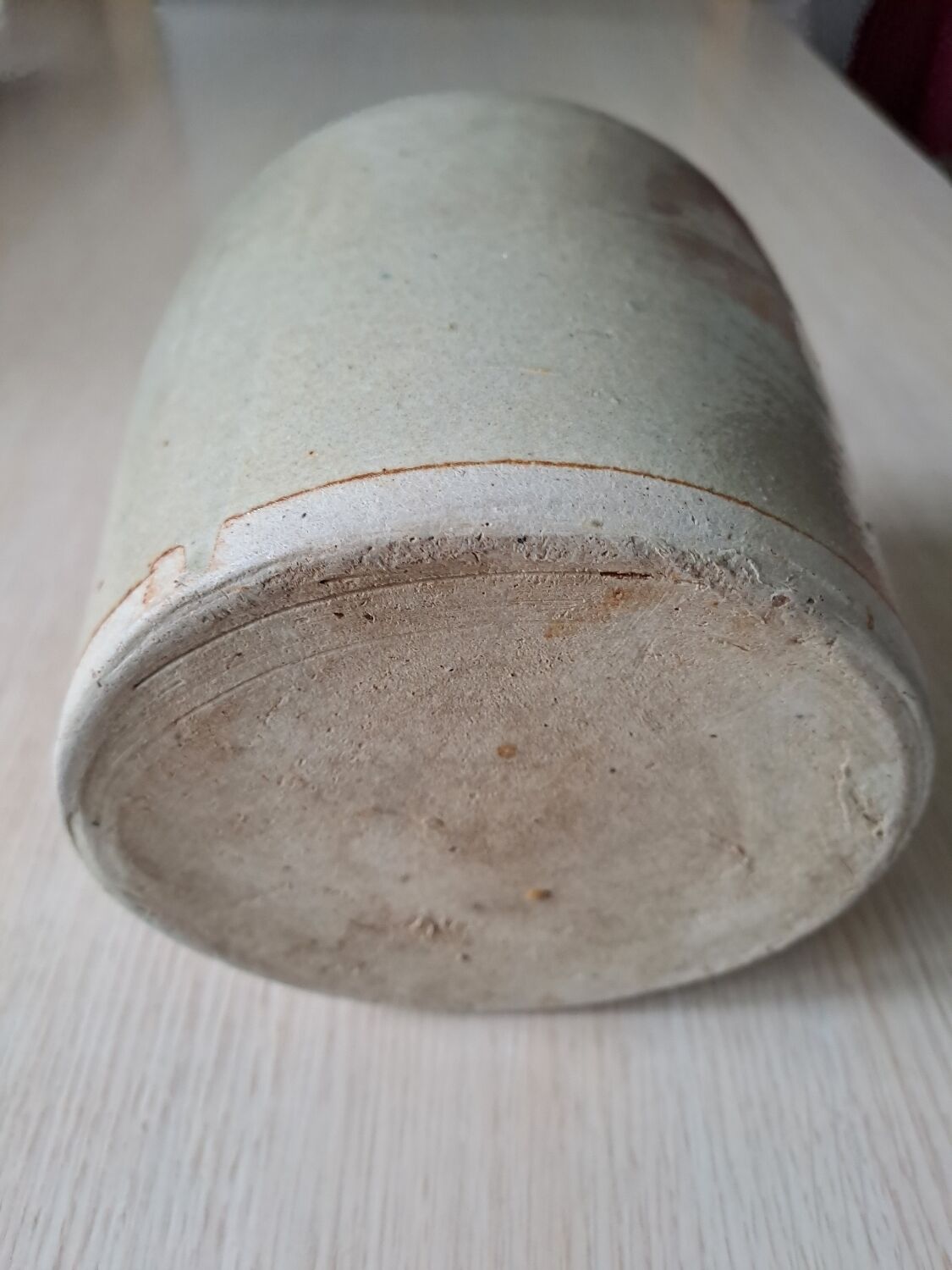 Varnished stoneware pot