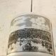 Vintage French 1960s modernist Arlus opaline pendant light, Paris Bordeaux