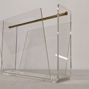 Acrylic magazine rack by David Lange, France circa 1970.