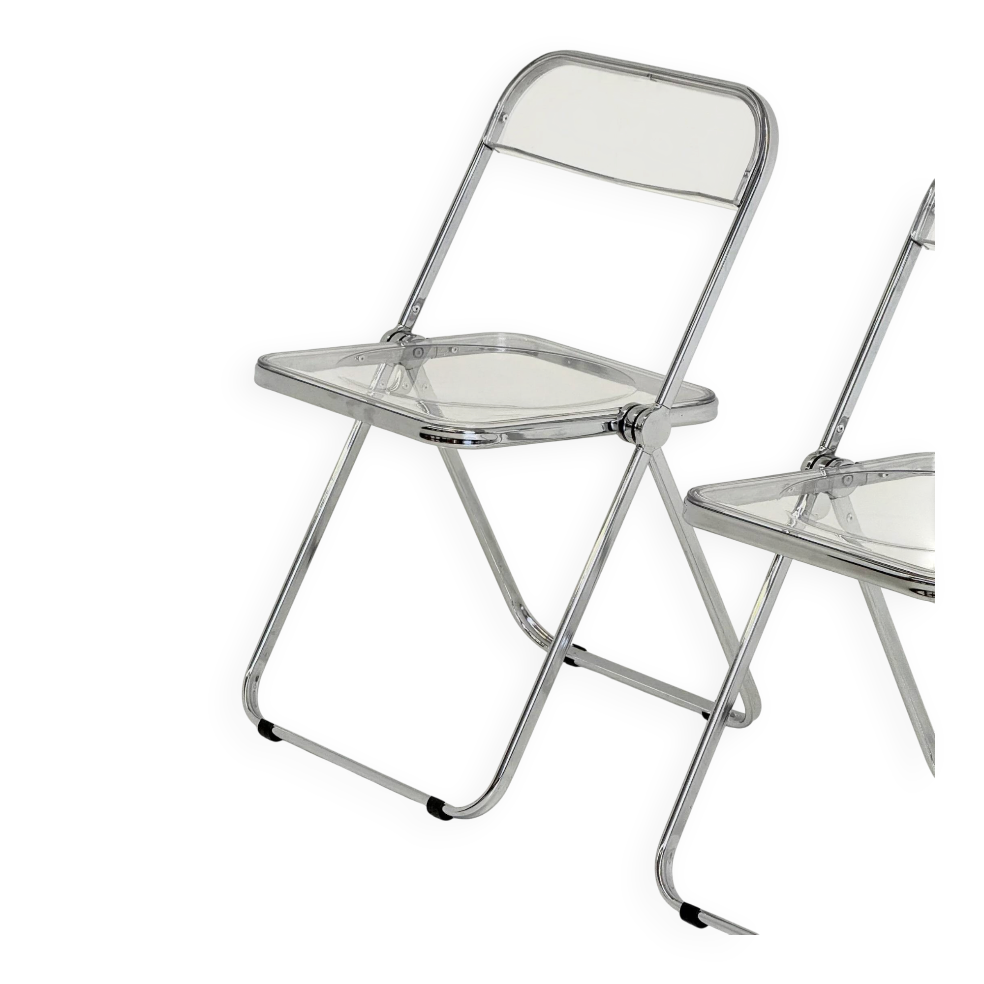Set of 2 Plia folding chairs by Giancarlo Piretti for Anonima Castelli