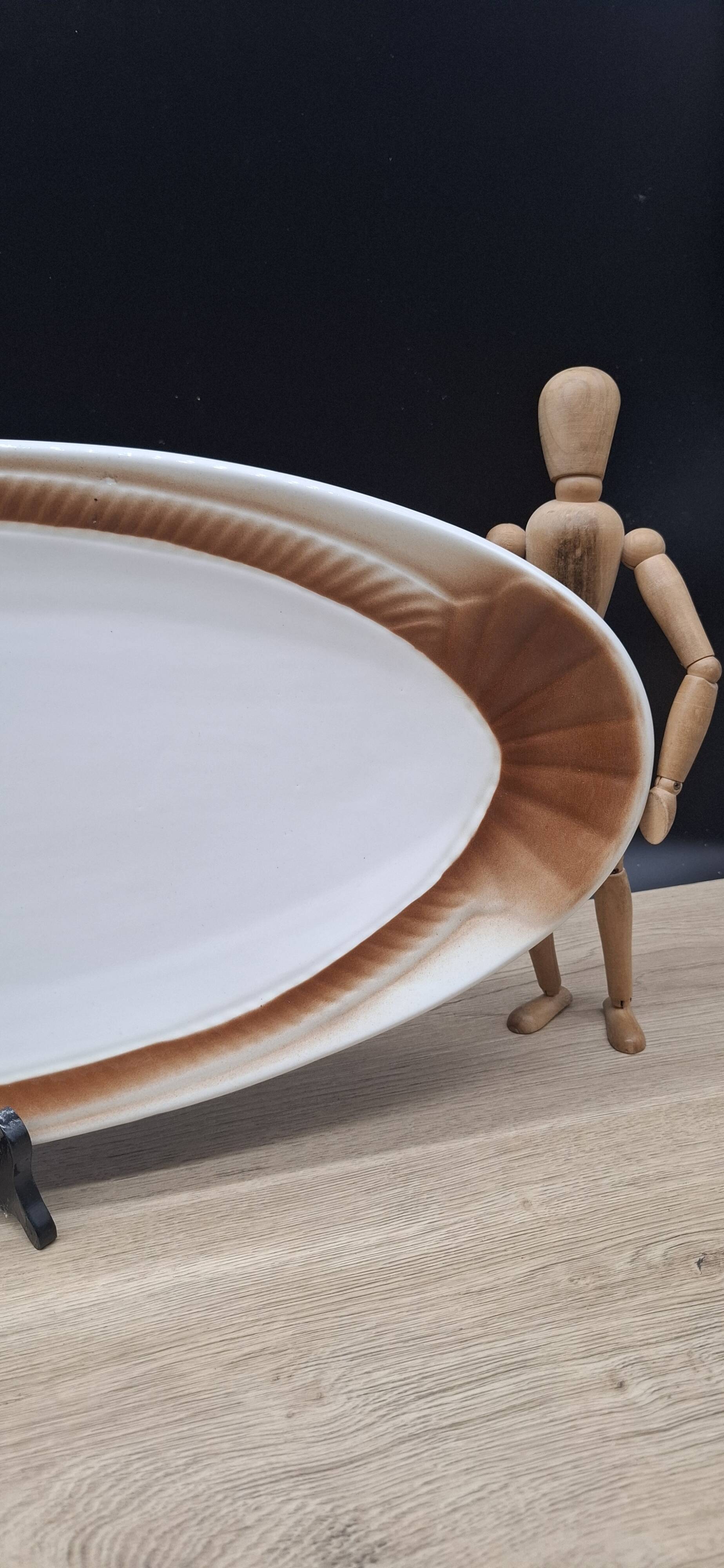 Fish dish Moulin des Loups faience Orchies