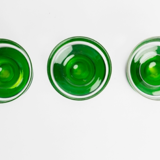 Three scotch glasses