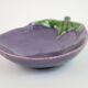 Vide poche aubergine en céramique signée Aegitna Vallauris