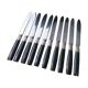 Set de 10 couteaux de table anciens manche en corne  As de Trèfle