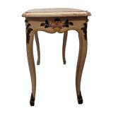 Table peinte classique vintage avec plateau en marbre, années 1950