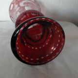 Crystal vase boheme st louis or val saint lambert decor grave