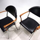 Set of four Coro dining chairs by Luigi Origlia, 1980
