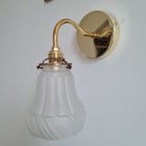 Vintage glass globe wall lamp