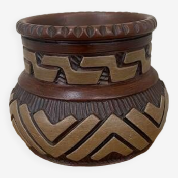 Vase céramique brésilien signé marivaldo