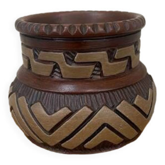 Vase céramique brésilien signé marivaldo