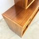 Asymmetrical mahogany bookshelf — 2 offset elements, custom-made, 1960s