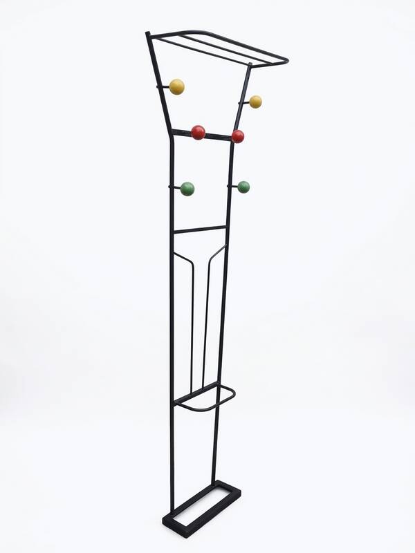 Vintage wall coat rack design 1950/1960 by Roger Feraud