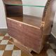 Art Deco bedside table in wood and mirror