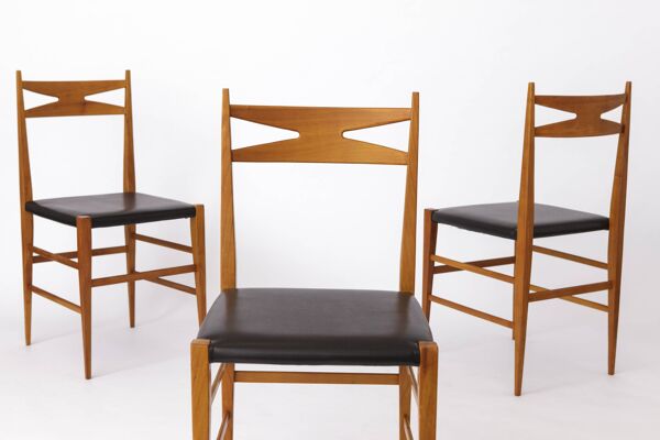 3 chaises de salle à manger vintage des années 1970 - Design allemand