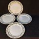 Set of 4 antique flat plates in half-porcelain from Badonviller