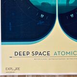 Lithographic printing deep space atomic clock blue