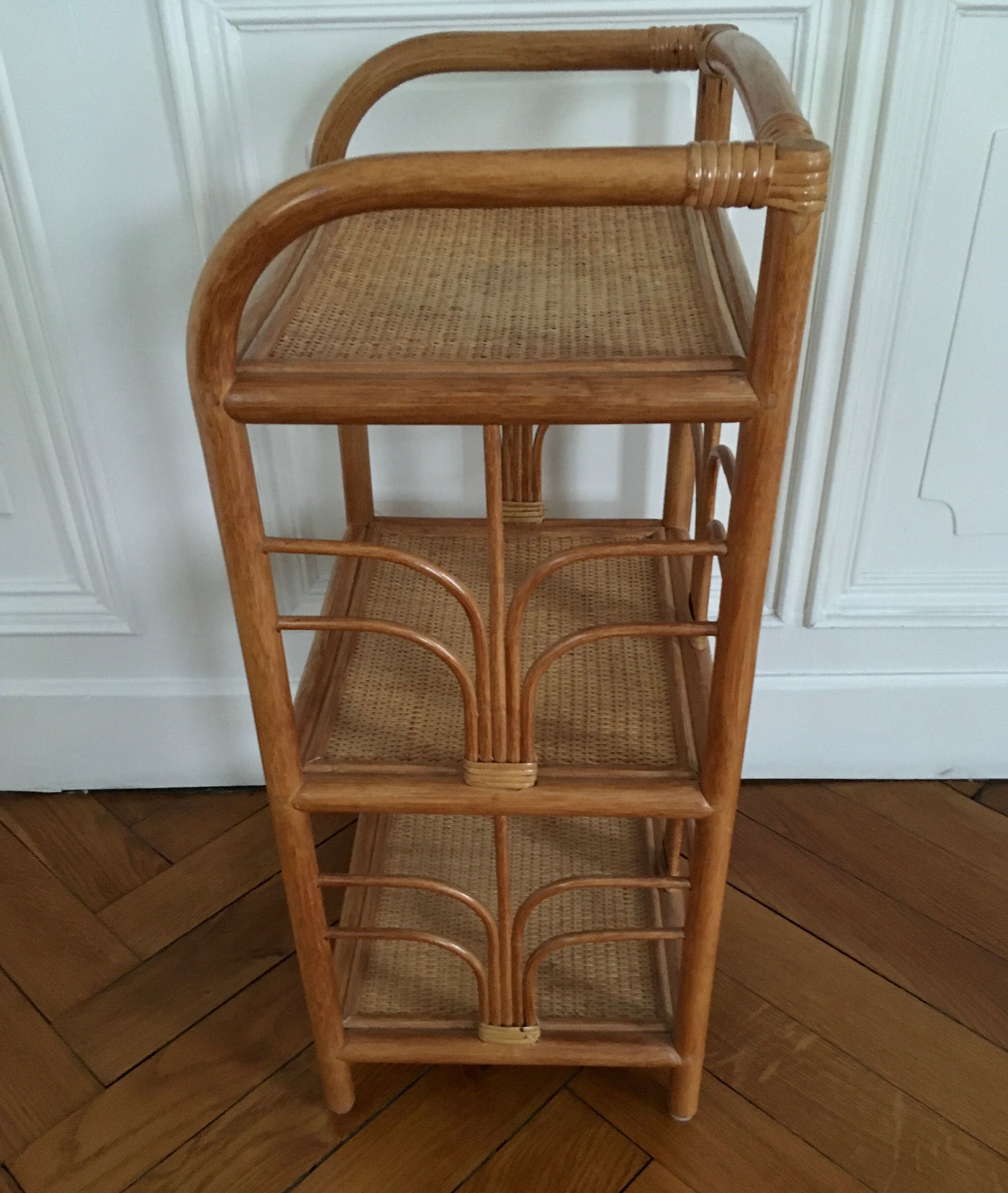 Bamboo and rattan shelf 80