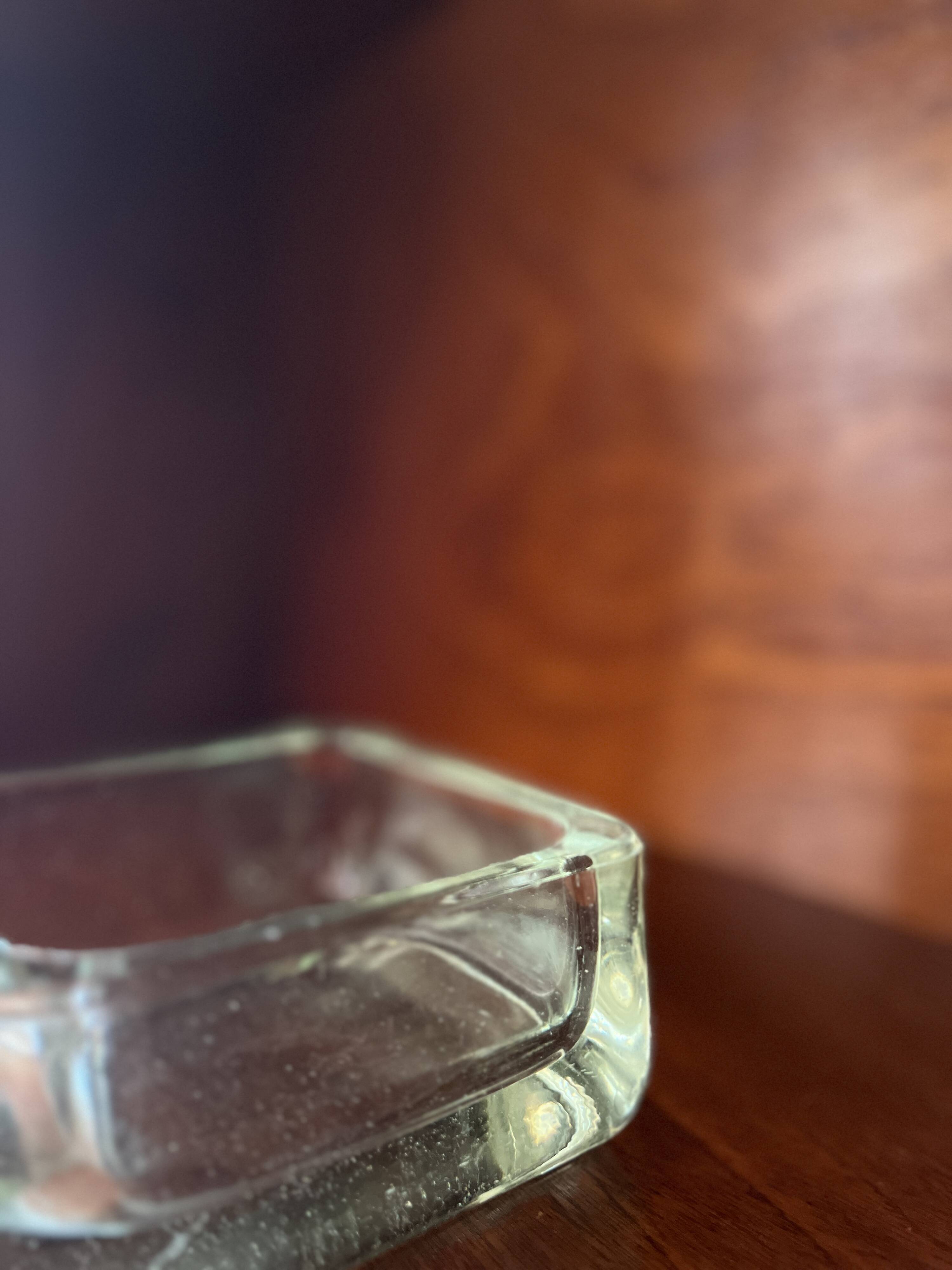 Bauhaus glass ashtray/pocket tray, Lumax design 1970