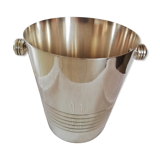 Silver metal champagne bucket - art deco style