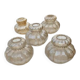 Lot de 5 tulipes verre couleur or