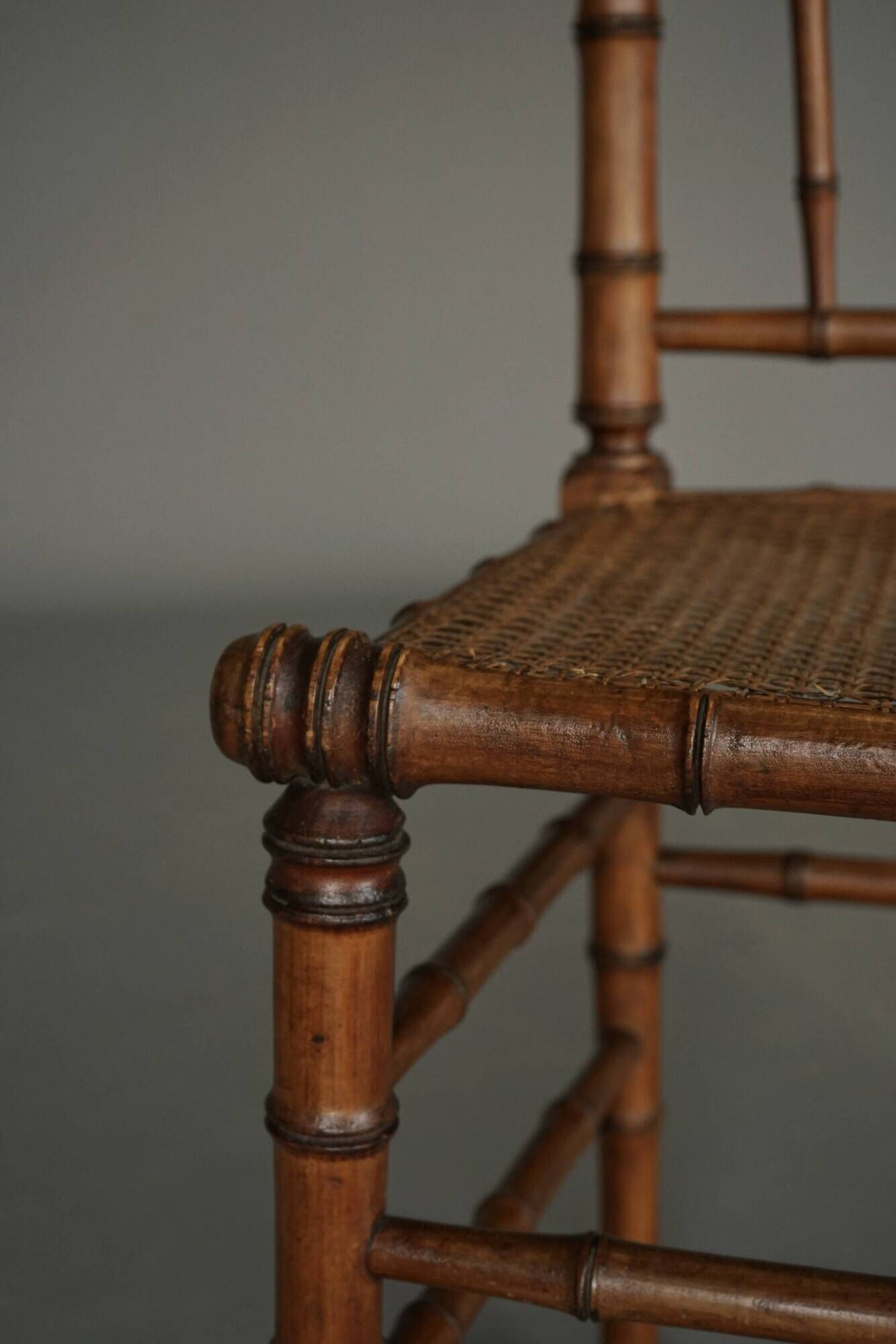 Antique American Faux Bamboo Side Chair. 1880s