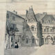 Old lithograph engraving House of Henry II and Diana of Poitiers