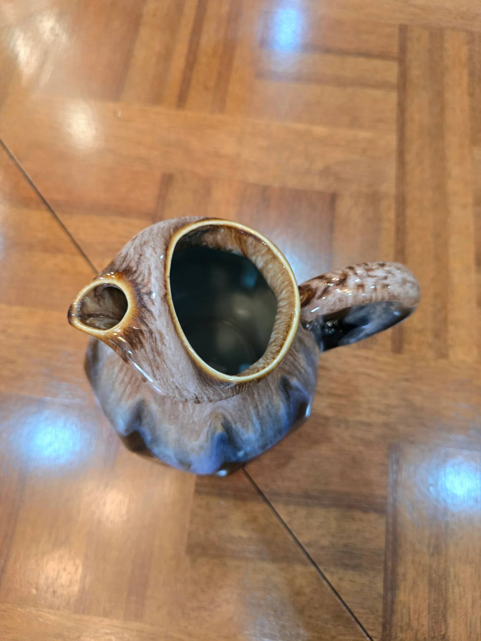 Glazed stoneware jug with spout – Decorative ceramics, France, 1970s